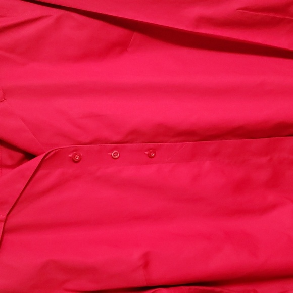 Chico's 100% Cotton Red Button-down Tunic Size 2.5 14 - Picture 5 of 5